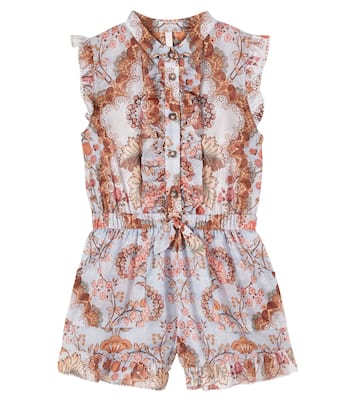 Printed cotton playsuit | Zimmermann Kids