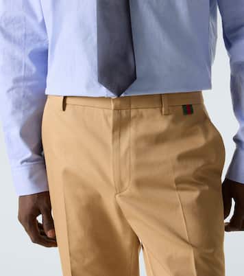 Gerade Mid-Rise-Hose aus Baumwolle | Gucci