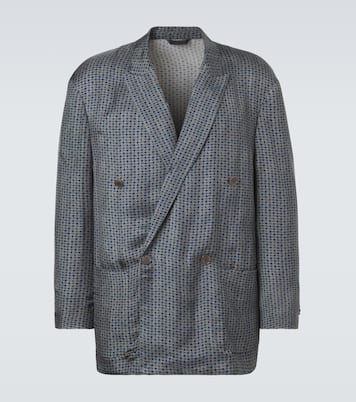 Printed double-breasted blazer | Giorgio Armani