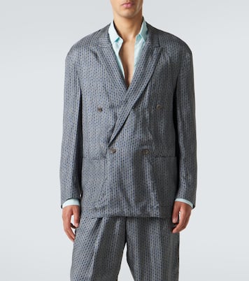 Printed double-breasted blazer | Giorgio Armani