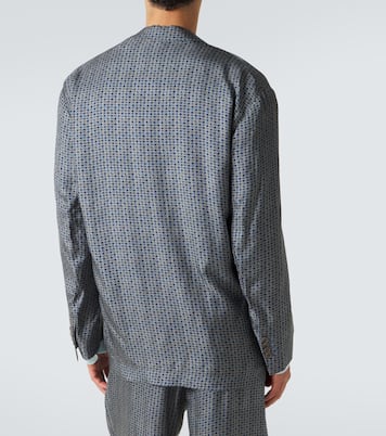 Printed double-breasted blazer | Giorgio Armani