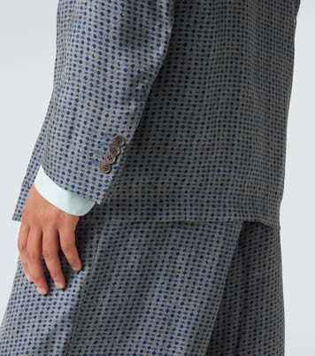 Printed double-breasted blazer | Giorgio Armani