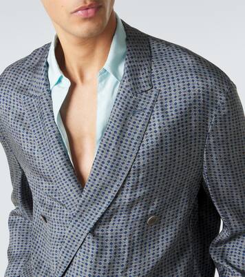 Printed double-breasted blazer | Giorgio Armani