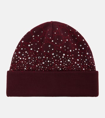 GG crystal-embellished wool beanie | Gucci