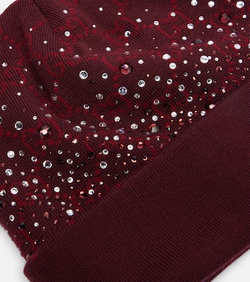 GG crystal-embellished wool beanie | Gucci
