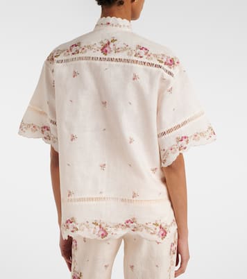 Camicia Patience in lino con stampa floreale | Zimmermann