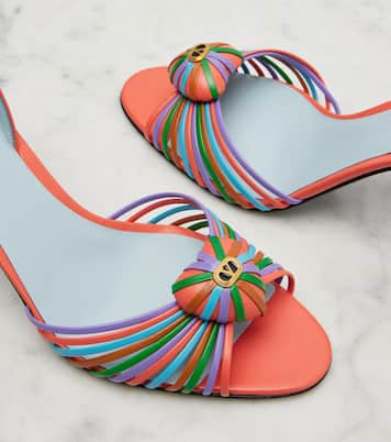 Slingback-Pantoletten Royal 85 aus Leder | Valentino Garavani