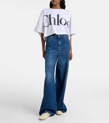 Chloé Kick绒面革边饰皮革运动鞋 | Chloé