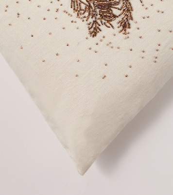 Botanist beaded linen cushion | Jonathan Adler