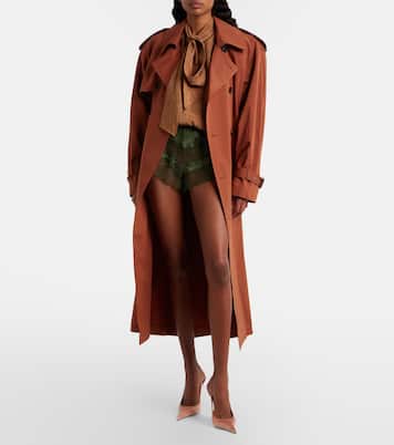 Deroche 110 crêpe satin slingback pumps | Saint Laurent