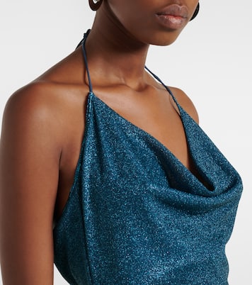 Lumière Plumage halterneck midi dress | Oséree