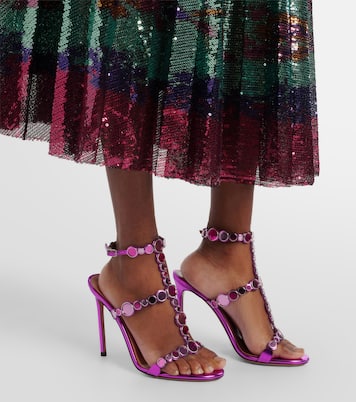 Sandali Afterglow 105 in pelle con cristalli | Aquazzura