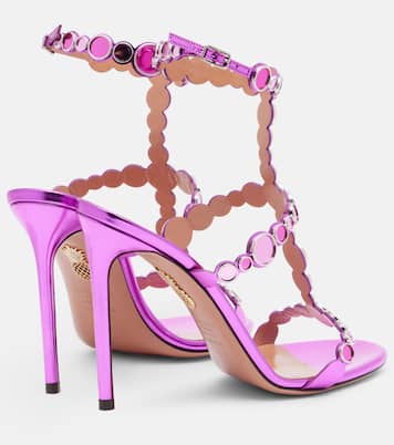 Sandali Afterglow 105 in pelle con cristalli | Aquazzura