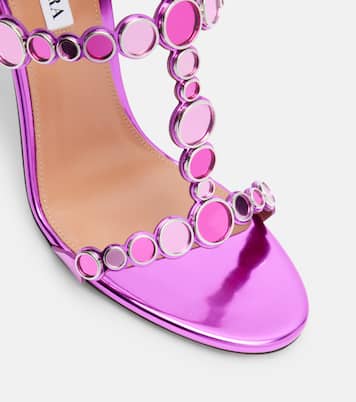 Sandali Afterglow 105 in pelle con cristalli | Aquazzura