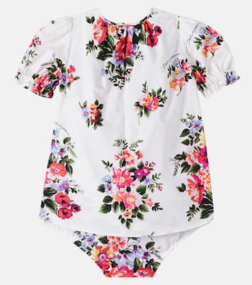 Bébé – Ensemble robe et culotte bloomer en popeline de coton | Dolce&Gabbana Kids