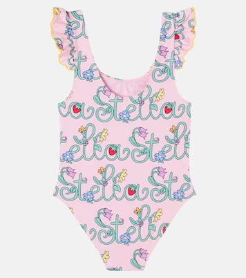 Logo ruffled swimsuit | Stella McCartney Kids