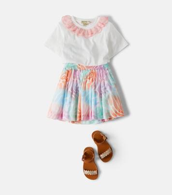 T-shirt en jersey de coton à volants | Stella McCartney Kids