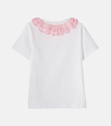 T-shirt en jersey de coton à volants | Stella McCartney Kids