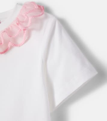 T-shirt en jersey de coton à volants | Stella McCartney Kids