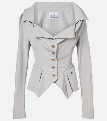 Monday pinstripe peplum cotton shirt | Vivienne Westwood