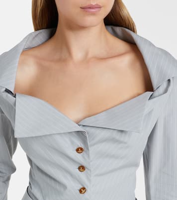 Monday pinstripe peplum cotton shirt | Vivienne Westwood