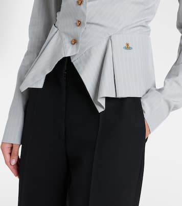 Monday pinstripe peplum cotton shirt | Vivienne Westwood