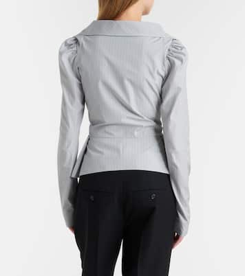 Monday pinstripe peplum cotton shirt | Vivienne Westwood