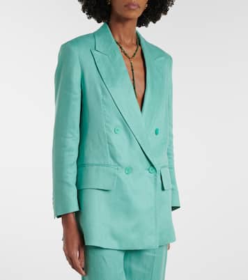 Blazer cruzado Olimpia de lino espigado | Max Mara