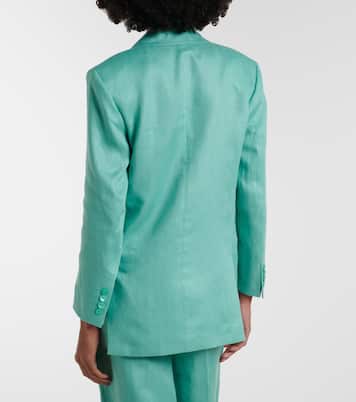 Blazer cruzado Olimpia de lino espigado | Max Mara