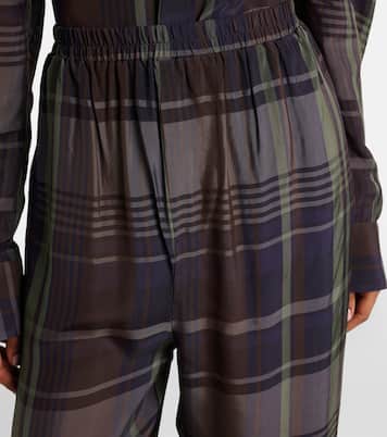 Baxter checked wide-leg pants | The Frankie Shop