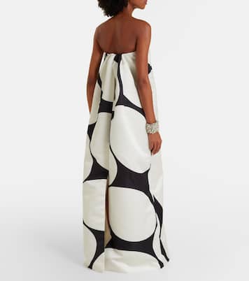 Vestido de fiesta de satén con lunares | Dries Van Noten