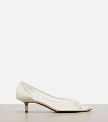 Escarpins Tourni en résille à finitions en cuir | Jacquemus