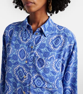 Mykonos printed silk shirt | Heidi Klein