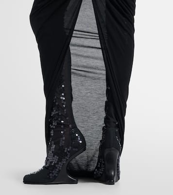 Cantilever embellished leather boots | Rick Owens