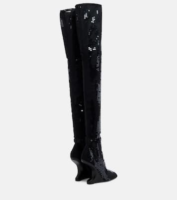 Cantilever embellished leather boots | Rick Owens