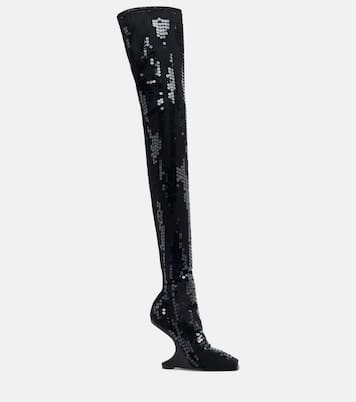 Cantilever embellished leather boots | Rick Owens