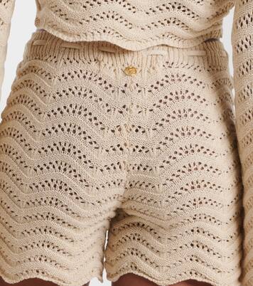 Kim crochet cotton-blend shorts | Bananhot