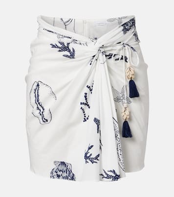 Tilda printed cotton wrap skirt | Poupette St Barth