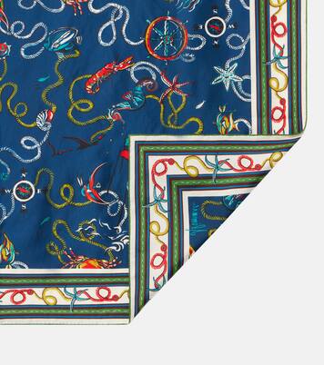Printed silk twill scarf | Alémais