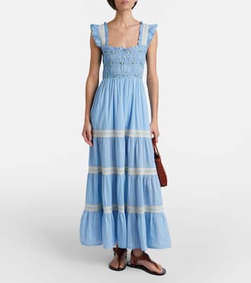 Aubrie lace-trimmed cotton midi dress | Rixo