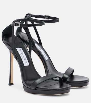 Sandalias Moza de piel con plataforma | Jimmy Choo