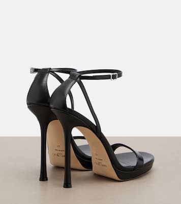 Sandalias Moza de piel con plataforma | Jimmy Choo