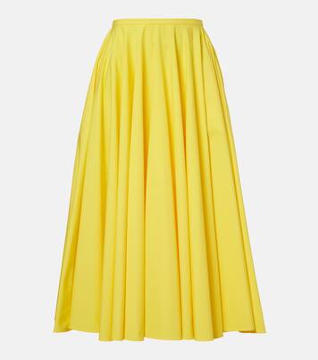 Pleated cotton midi skirt | Givenchy