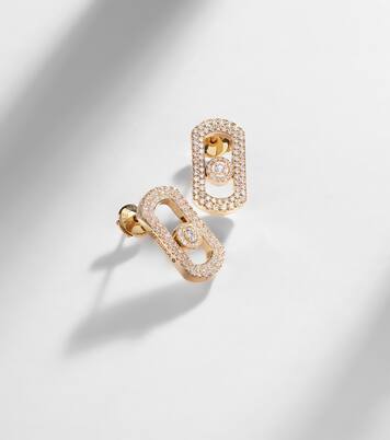 So Move 18kt gold earrings with diamonds | Messika