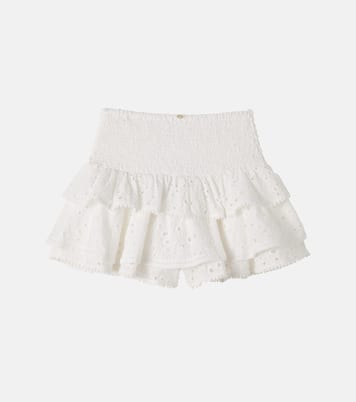 Alizee broderie anglaise cotton skort | Poupette St Barth Kids