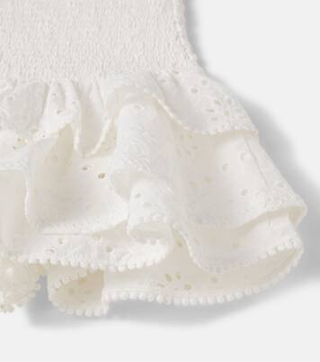 Alizee broderie anglaise cotton skort | Poupette St Barth Kids