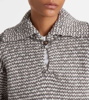 Striped cotton and wool-blend polo sweater | Polo Ralph Lauren