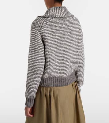 Striped cotton and wool-blend polo sweater | Polo Ralph Lauren