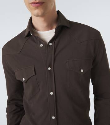 Cotton piqué shirt | Brunello Cucinelli