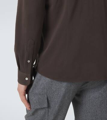 Cotton piqué shirt | Brunello Cucinelli